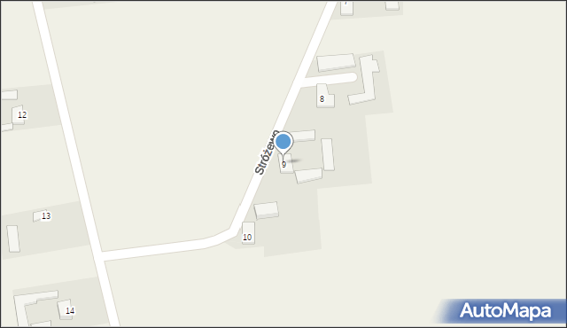 Stróżewo, Stróżewo, 9, mapa Stróżewo