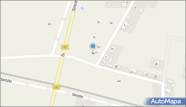 Stróżki, Stróżki, 5e, mapa Stróżki