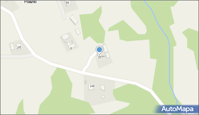 Stróżna, Stróżna, 10, mapa Stróżna