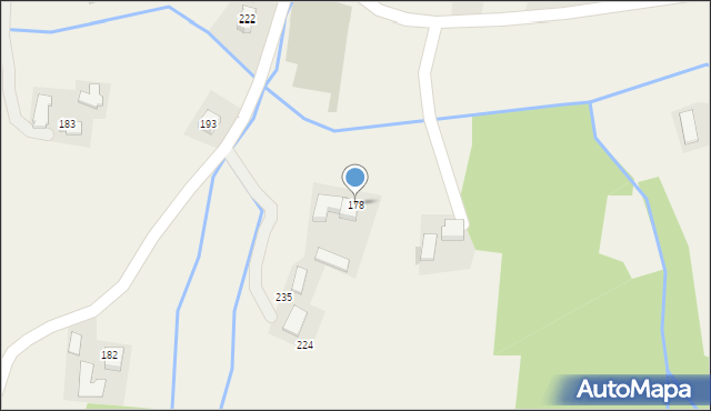 Stróżna, Stróżna, 178, mapa Stróżna