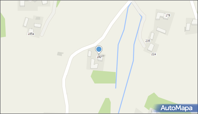 Stróżna, Stróżna, 182, mapa Stróżna