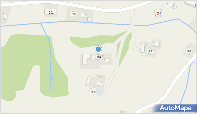 Stróżna, Stróżna, 184, mapa Stróżna