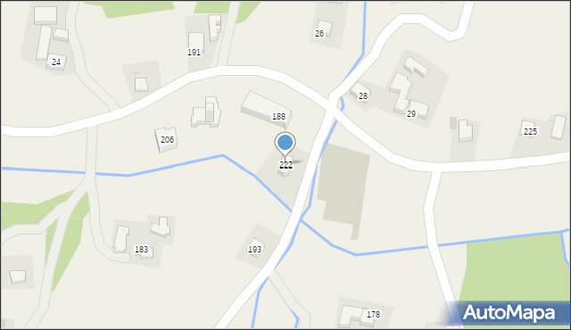 Stróżna, Stróżna, 222, mapa Stróżna