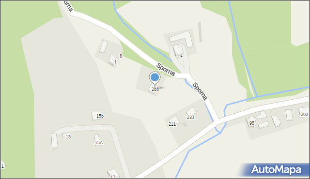 Stróżna, Stróżna, 246, mapa Stróżna