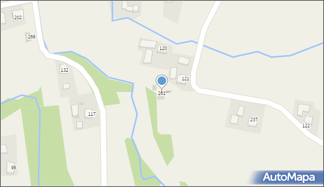 Stróżna, Stróżna, 261, mapa Stróżna