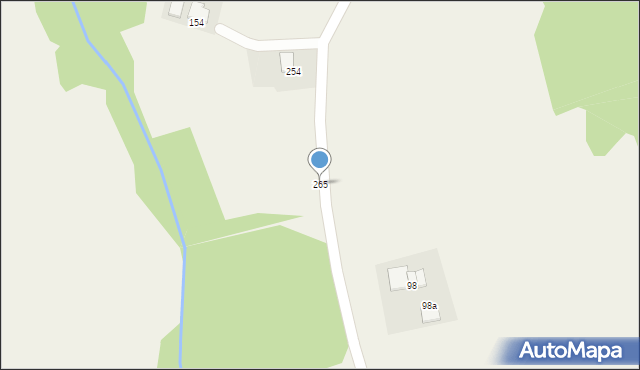 Stróżna, Stróżna, 265, mapa Stróżna