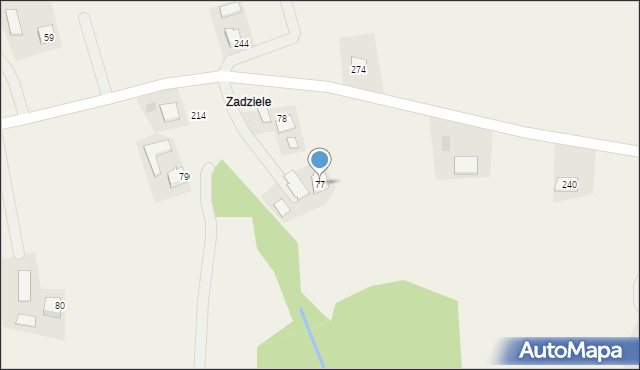 Stróżna, Stróżna, 77, mapa Stróżna