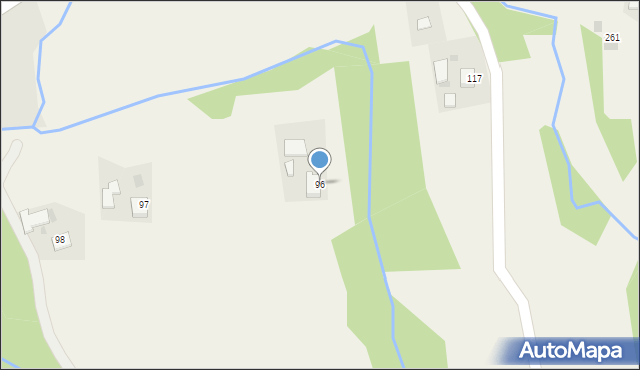 Stróżna, Stróżna, 96, mapa Stróżna