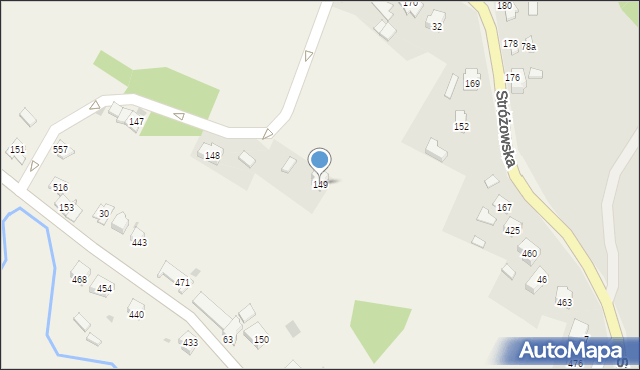 Stróżówka, Stróżówka, 149, mapa Stróżówka
