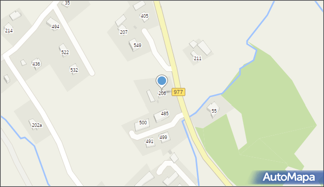 Stróżówka, Stróżówka, 206, mapa Stróżówka