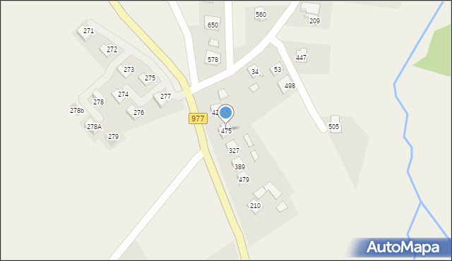 Stróżówka, Stróżówka, 475, mapa Stróżówka