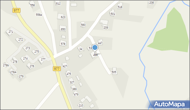 Stróżówka, Stróżówka, 498, mapa Stróżówka