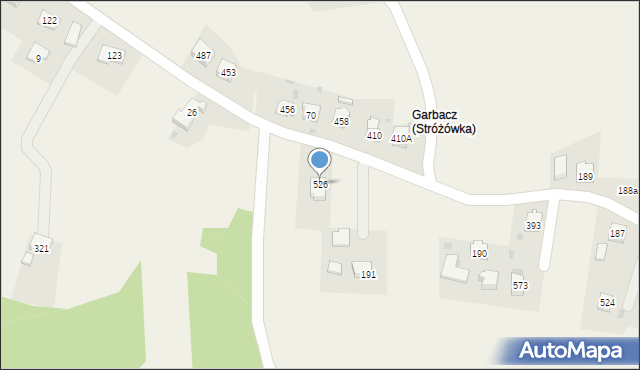 Stróżówka, Stróżówka, 526, mapa Stróżówka