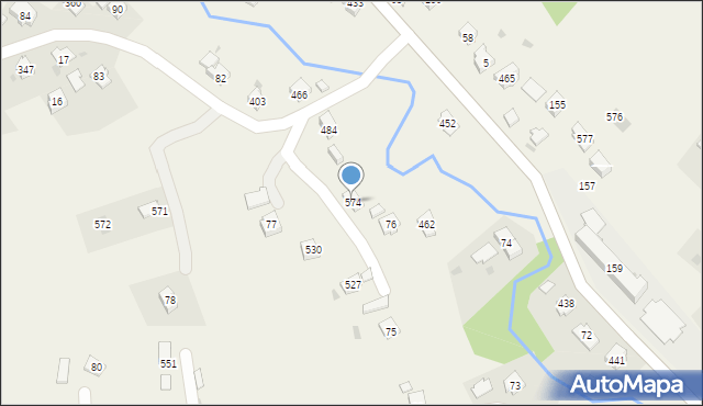 Stróżówka, Stróżówka, 574, mapa Stróżówka