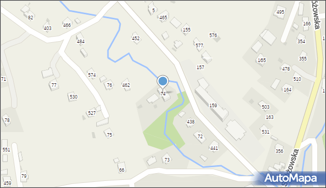 Stróżówka, Stróżówka, 74, mapa Stróżówka