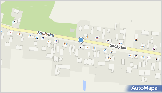 Strożyska, Strożyska, 27, mapa Strożyska