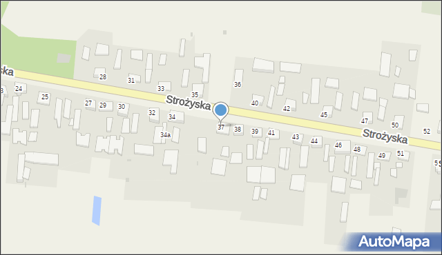 Strożyska, Strożyska, 37, mapa Strożyska