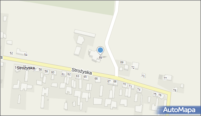 Strożyska, Strożyska, 64, mapa Strożyska