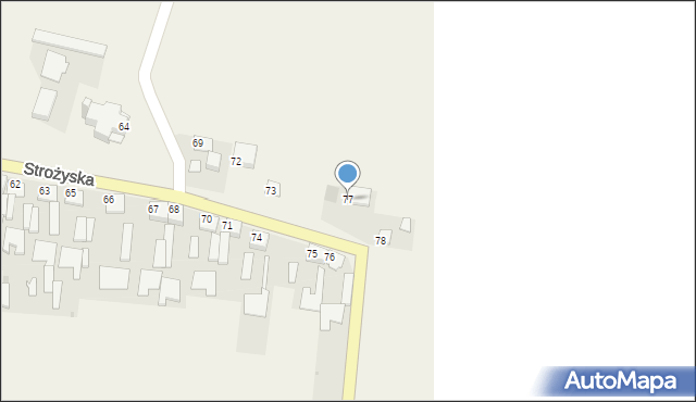 Strożyska, Strożyska, 77, mapa Strożyska