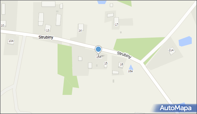 Strubiny, Strubiny, 15A, mapa Strubiny