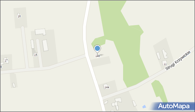 Strugi Krzywickie, Strugi Krzywickie, 14b, mapa Strugi Krzywickie