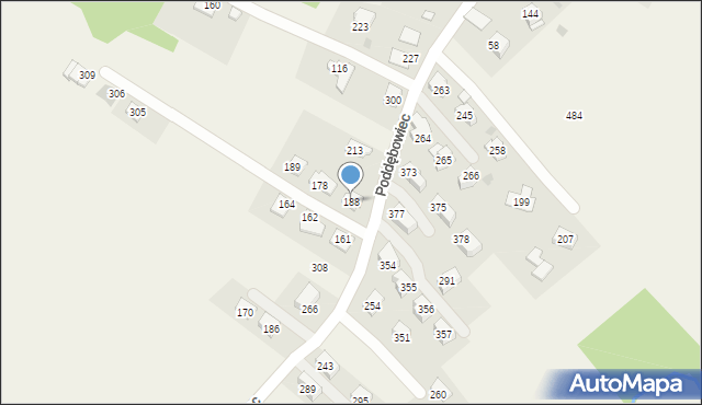 Strumiany, Strumiany, 188, mapa Strumiany