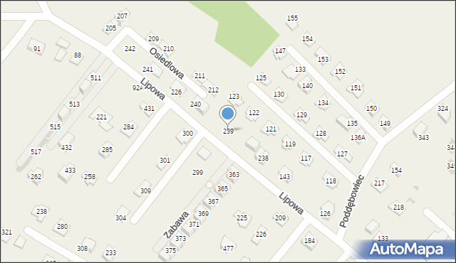 Strumiany, Strumiany, 239, mapa Strumiany