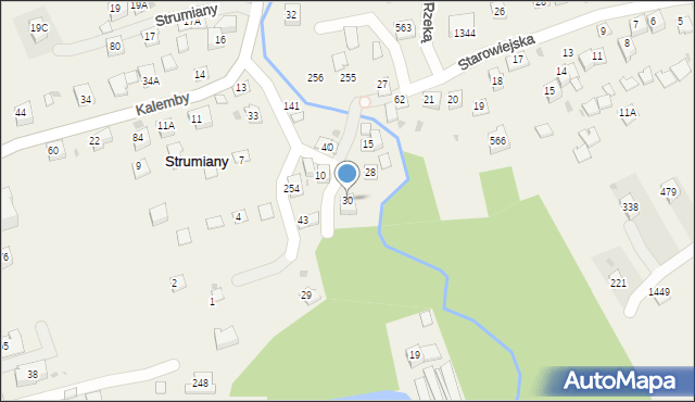 Strumiany, Strumiany, 30, mapa Strumiany