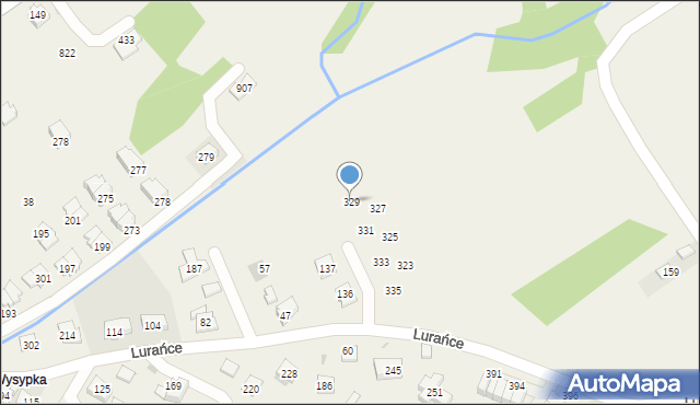 Strumiany, Strumiany, 329, mapa Strumiany