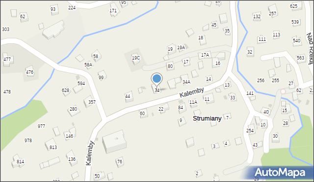 Strumiany, Strumiany, 34, mapa Strumiany