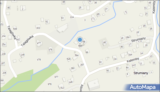 Strumiany, Strumiany, 58A, mapa Strumiany