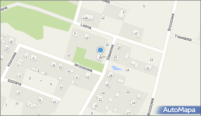 Strumiany, Stawowa, 15, mapa Strumiany