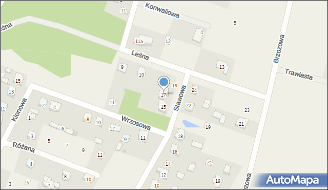 Strumiany, Stawowa, 17, mapa Strumiany