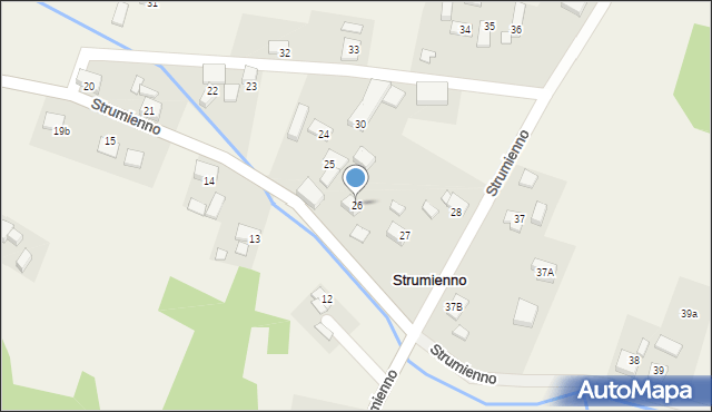 Strumienno, Strumienno, 26, mapa Strumienno