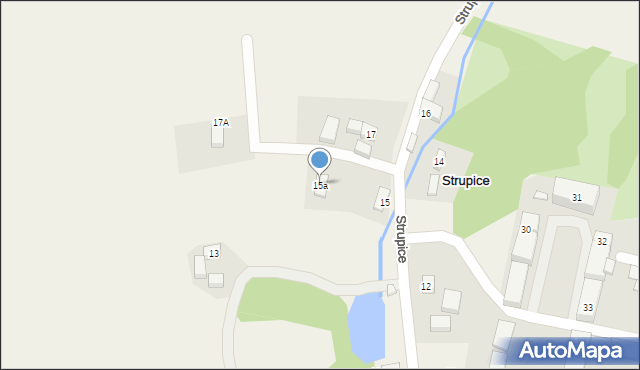 Strupice, Strupice, 15a, mapa Strupice