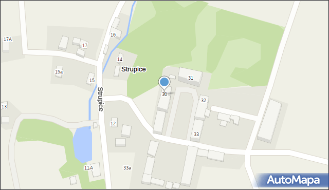 Strupice, Strupice, 30, mapa Strupice