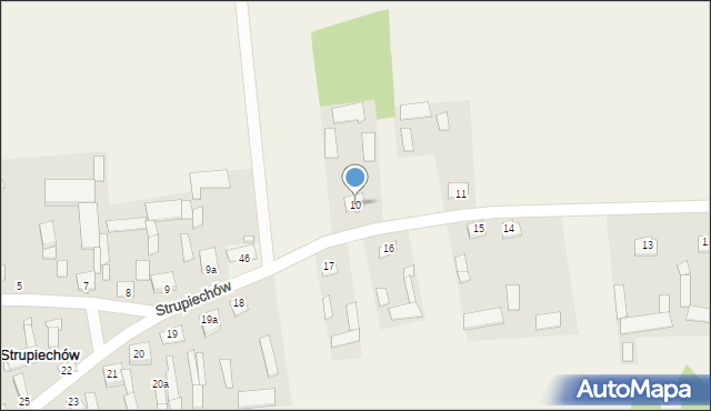 Strupiechów, Strupiechów, 10, mapa Strupiechów