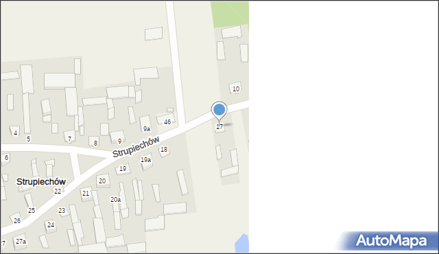 Strupiechów, Strupiechów, 17, mapa Strupiechów