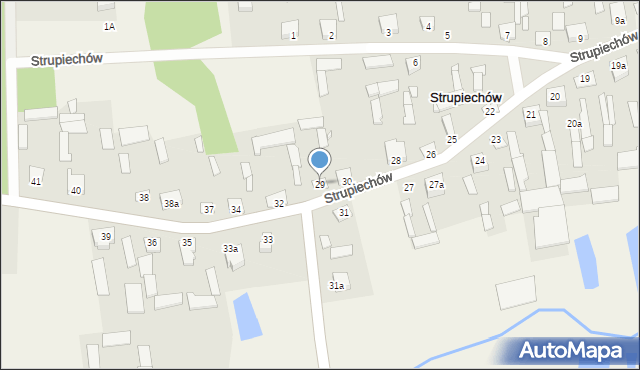 Strupiechów, Strupiechów, 29, mapa Strupiechów