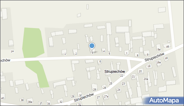 Strupiechów, Strupiechów, 3, mapa Strupiechów