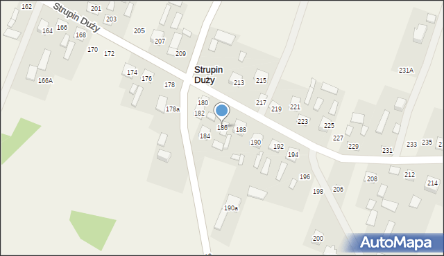 Strupin Duży, Strupin Duży, 186, mapa Strupin Duży