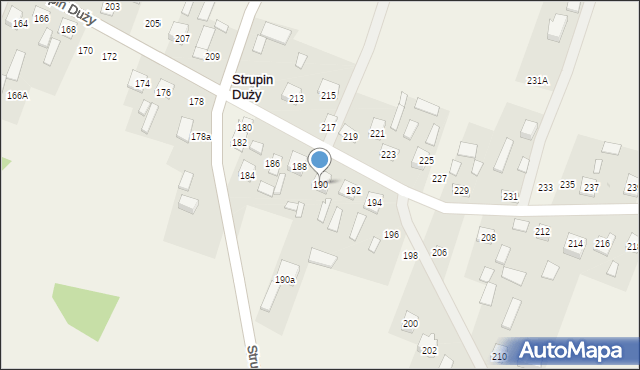 Strupin Duży, Strupin Duży, 190, mapa Strupin Duży