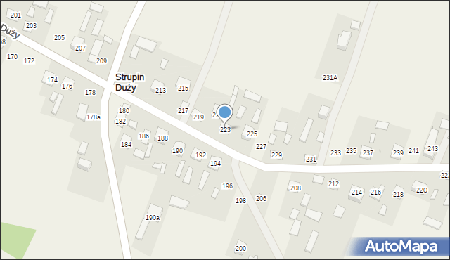 Strupin Duży, Strupin Duży, 223, mapa Strupin Duży