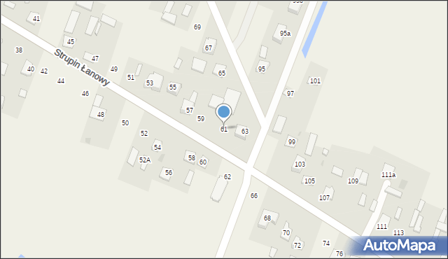 Strupin Duży, Strupin Duży, 61, mapa Strupin Duży