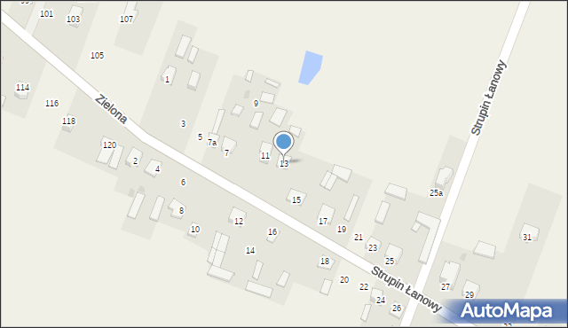 Strupin Łanowy, Strupin Łanowy, 13, mapa Strupin Łanowy