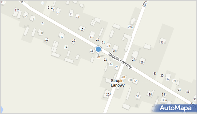 Strupin Łanowy, Strupin Łanowy, 20, mapa Strupin Łanowy