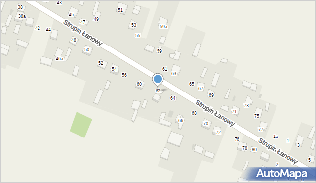 Strupin Łanowy, Strupin Łanowy, 62, mapa Strupin Łanowy