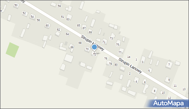 Strupin Łanowy, Strupin Łanowy, 72, mapa Strupin Łanowy