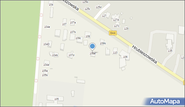 Strupin Mały, Strupin Mały, 109a, mapa Strupin Mały