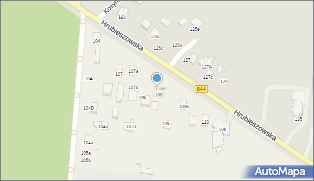 Strupin Mały, Strupin Mały, 109d, mapa Strupin Mały